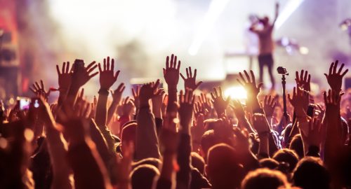 crowd at concert - summer music festival